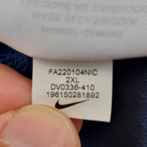 Nike Dance Trousers Womens 2XL Blue Loose Baggy Fleece Joggers Hip Hop Y2K‎ - Picture 12 of 12